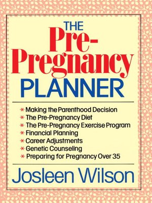 cover image of The Pre-Pregnancy Planner